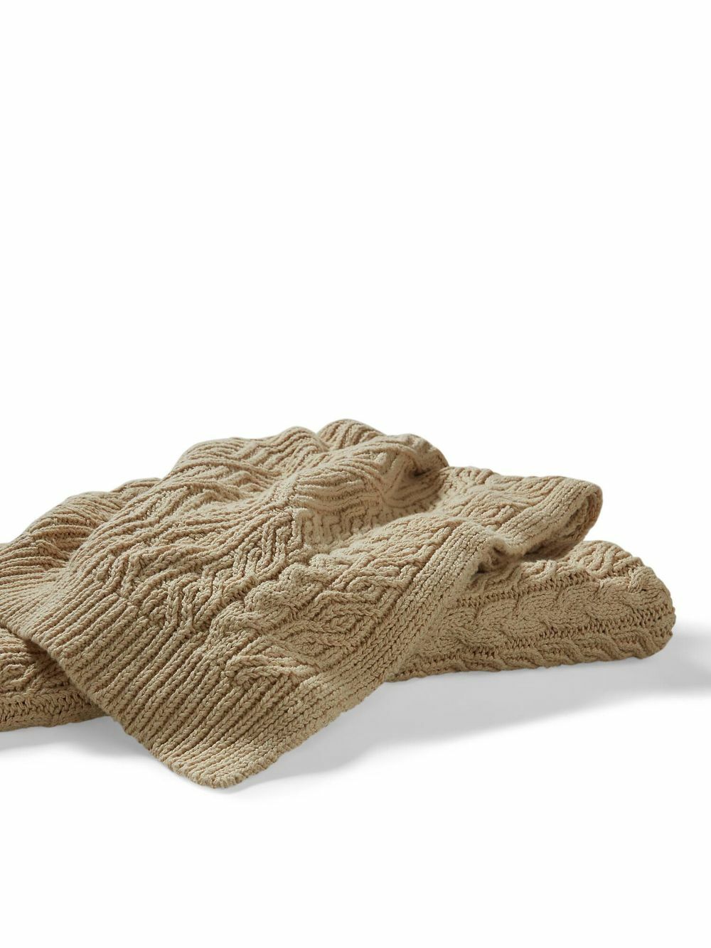 Ralph Lauren Home Brown Owen Cable-Knit Throw