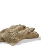 Ralph Lauren Home Brown Owen Cable-Knit Throw