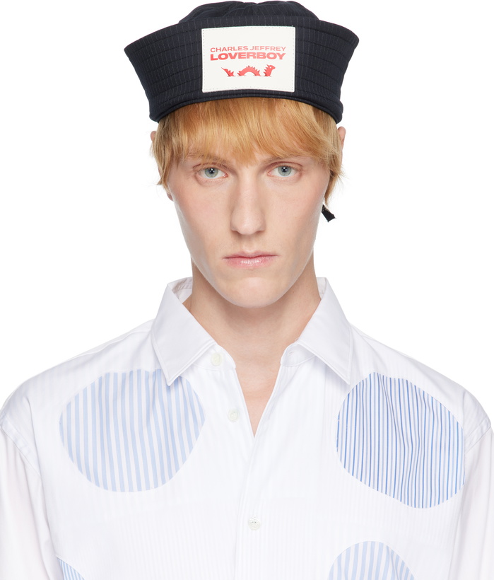 Photo: Charles Jeffrey LOVERBOY SSENSE Exclusive Navy Sailor Hat