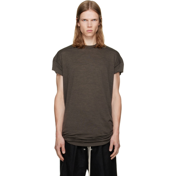 Photo: Rick Owens Brown Tower 'Rick' S Jumbo S/S T-shirt