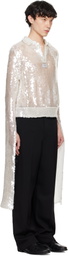 Coperni White Knotted Sequins Polo