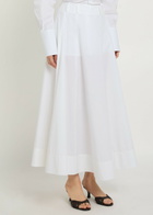 Armarium Fiamma Cotton-poplin Midi Skirt White