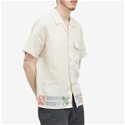 Paul Smith Men's PS Embroidered Vacation Shirt in Brown