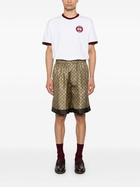 Gucci Gold GG Horsebit-Print Shorts
