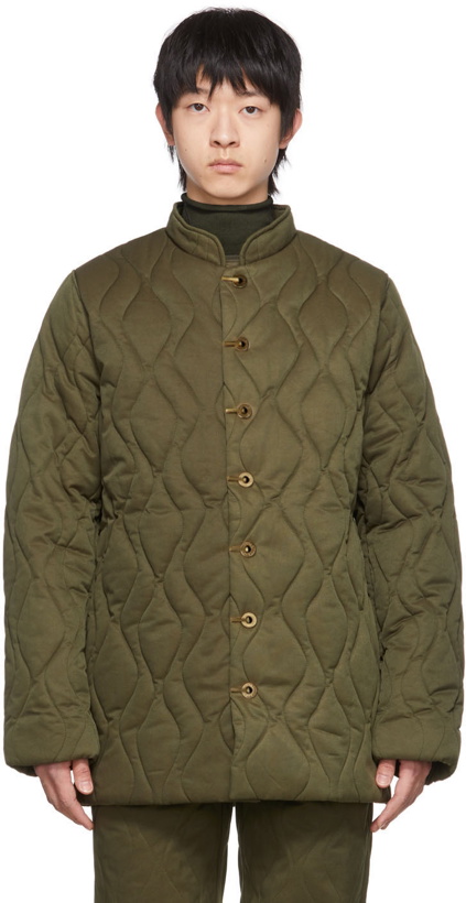 Photo: Dion Lee Green Wave Quilted Liner Jacket