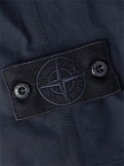Stone Island - Ghost Logo-Appliquéd Cotton Hooded Jacket with Detachable Down Liner - Blue