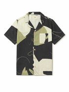 Folk - Camp-Collar Printed Linen Shirt - White