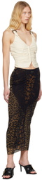 Versace Jeans Couture Beige Baroque Buckle Ruched Vest