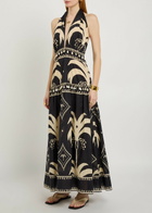 Johanna Ortiz Latin Rhythms Patterned Cotton Maxi Dress Black