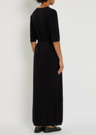 Lisa Yang Tilde Belted Cashmere Maxi Dress Black