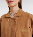 Blazé Milano Cleo suede bomber jacket