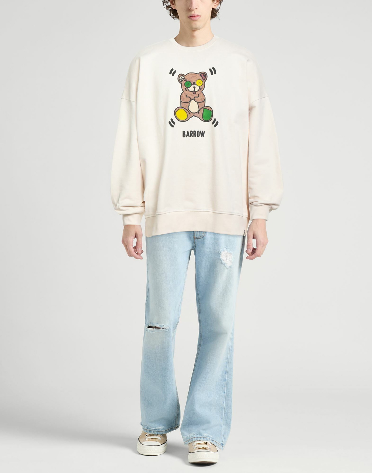 Barrow Mens Sweatshirt in Beige