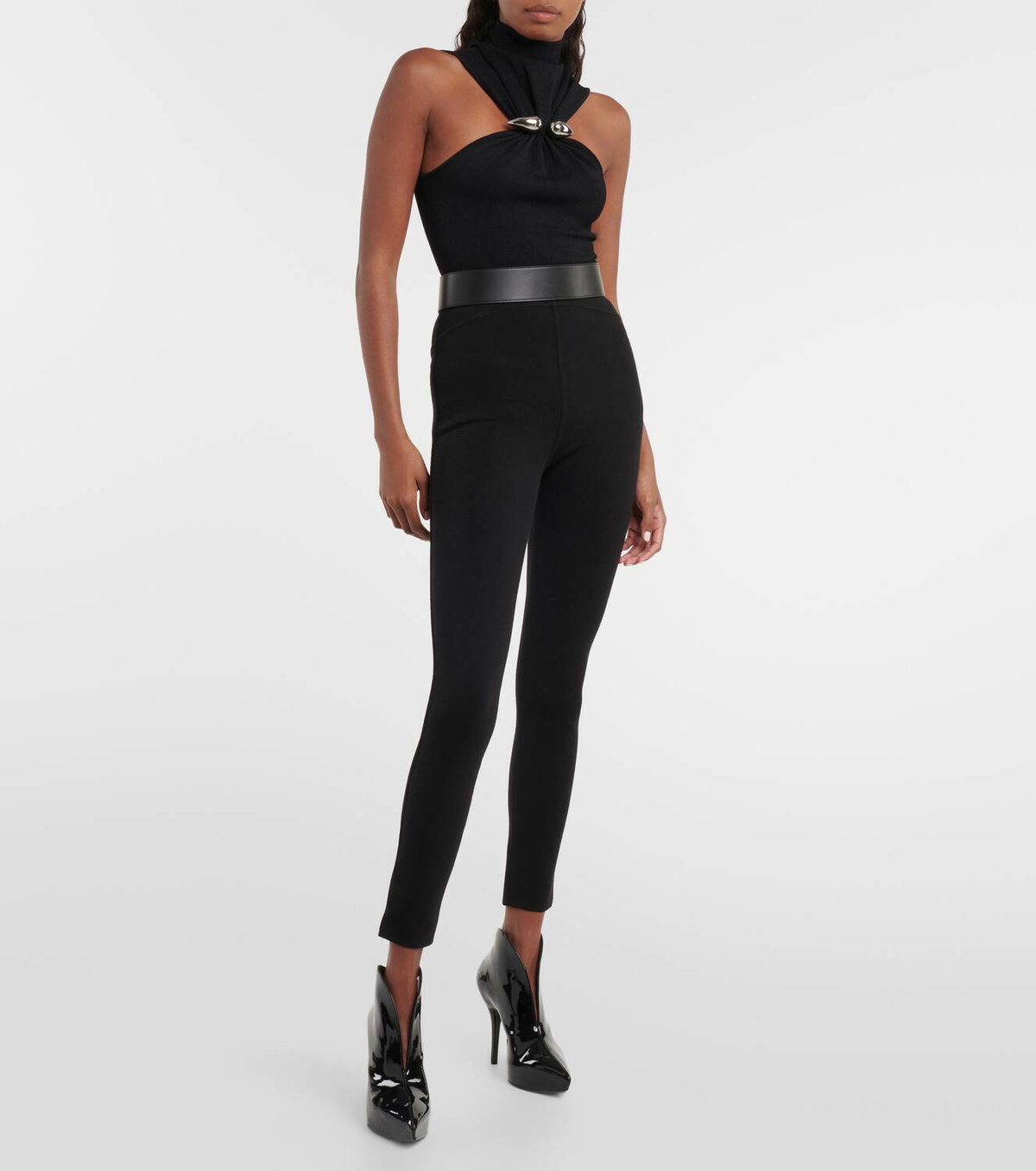 Alaïa Embellished turtleneck top ALAÏA