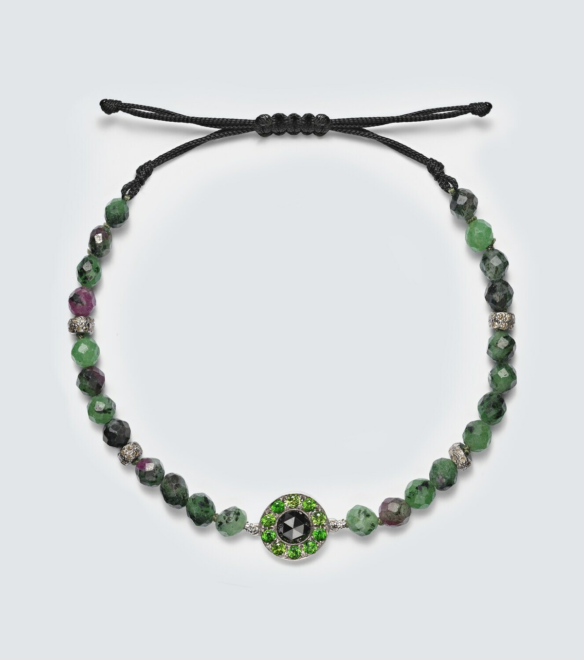Ileana Makri Orbit 9kt white gold (375/1000) and sterling silver (925) with gemstones