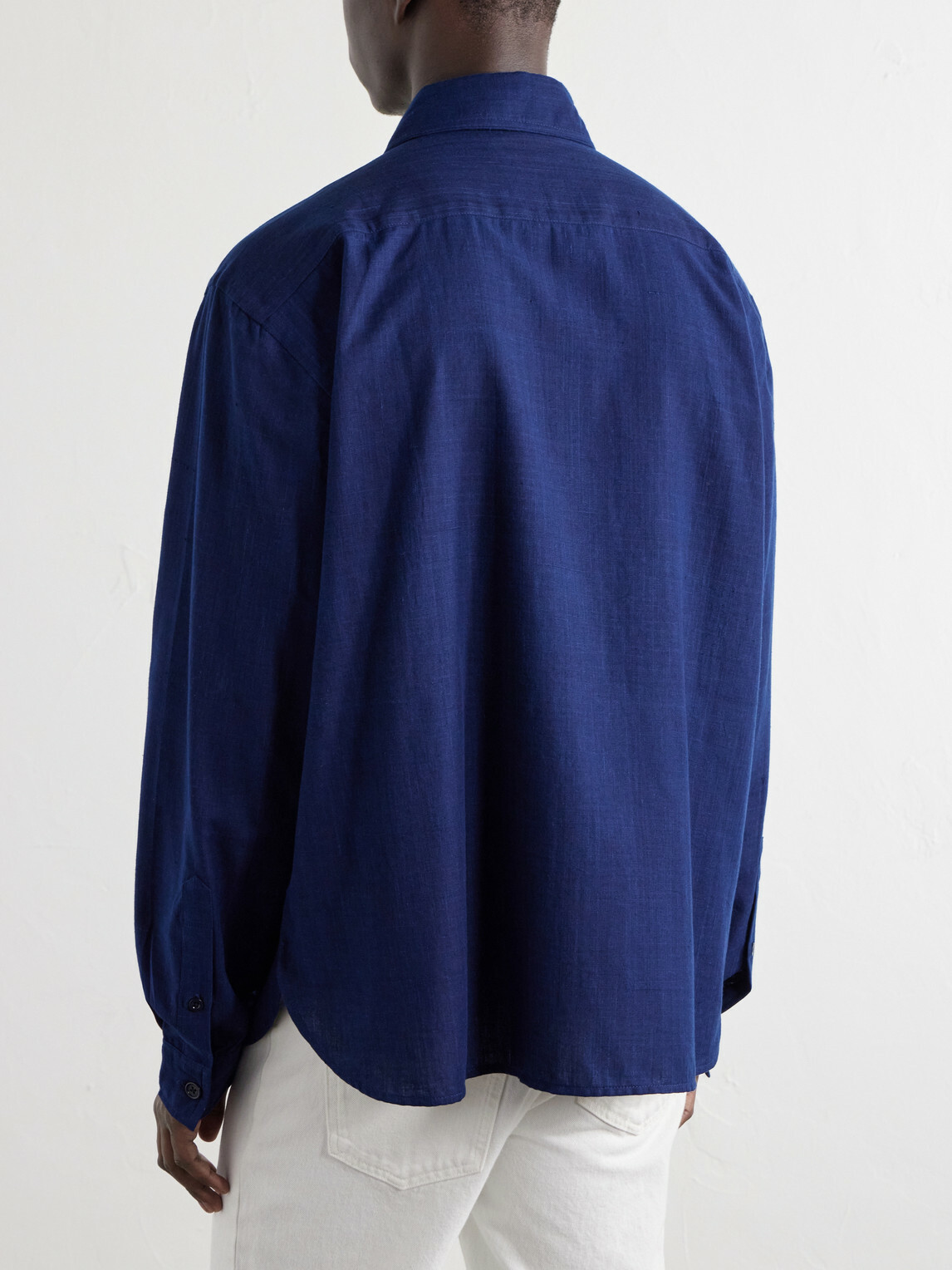 Kardo - Luis Embroidered Cotton Shirt - Blue