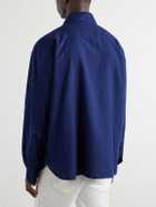 Kardo - Luis Embroidered Cotton Shirt - Blue