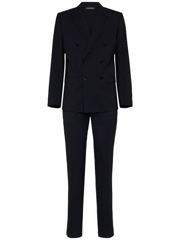 Photo: DOLCE & GABBANA - Double Breasted Stretch Wool Suit