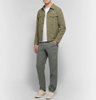 Hartford - Troy Slim-Fit Linen Drawstring Trousers - Men - Army green