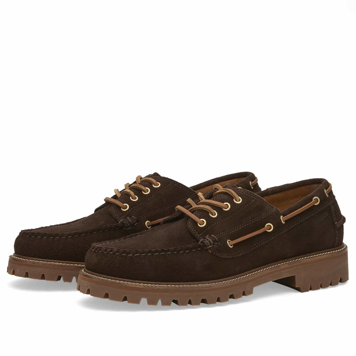 Bass Weejuns Men's Ranger Camp Moc Shoe in Chocolate Suede