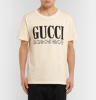 Gucci - Printed Cotton-Jersey T-Shirt - Men - Cream