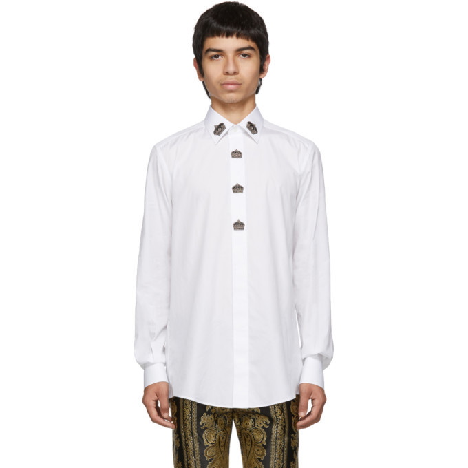 Photo: Dolce and Gabbana White Crown Shirt