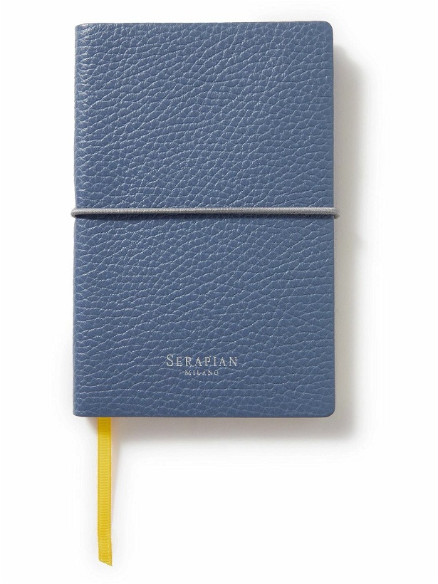 Photo: Serapian - Small Logo-Print Full-Grain Leather Notebook