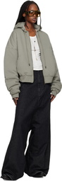 LU'U DAN Gray Wadded Hoodie