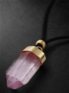 Jacquie Aiche - Gold, Kunzite and Cord Necklace