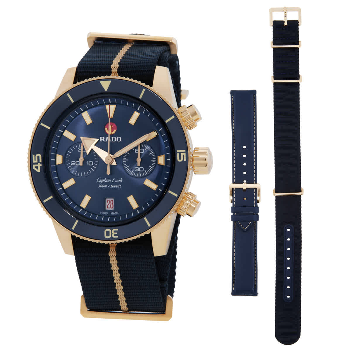 Rado Captain Cook Chronograph Automatic Blue Dial Mens Watch R32146208