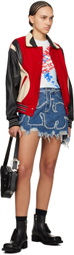 Andersson Bell Black & Red Robyn Leather Bomber Jacket