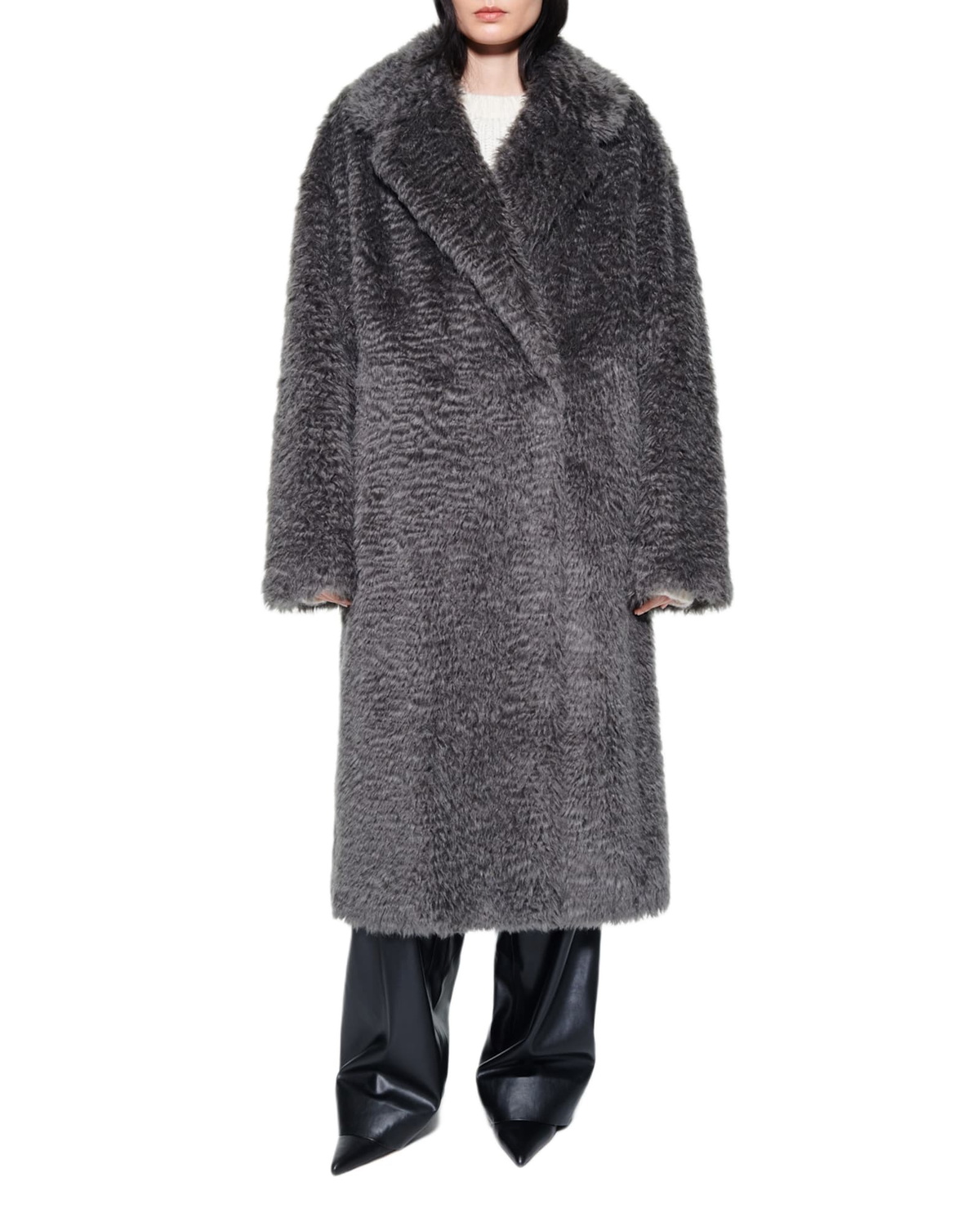 ★STAND STUDIO★ Ramona coat black 61966906289000 6196690628 Stand Studio Black Ramona Faux-Leather Coat Stand Studio