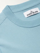 Stone Island - Logo-Appliquéd Cotton-Blend Sweater - Blue