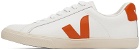 VEJA White & Orange Esplar Sneakers