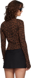 AMIRI Brown MA Hardware Snake Cardigan