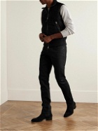 TOM FORD - Slim-Fit Quilted Suede-Panelled Wool and Cashmere-Blend Down Gilet - Black