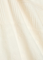 Solaqua Mila Embroidered Cotton Midi Dress Ivory