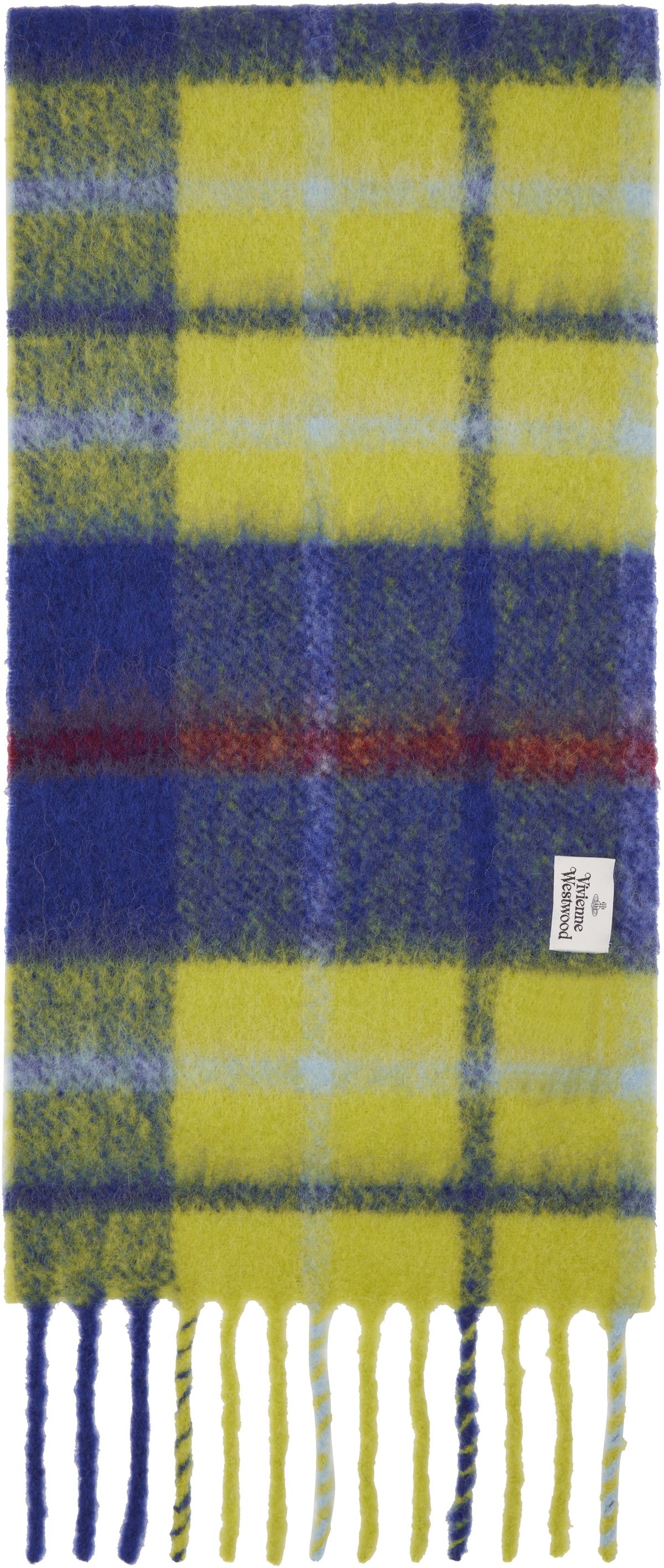 Vivienne Westwood Green & Blue Tartan Scarf