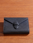 Smythson - Cross-Grain Leather Card Case - Blue