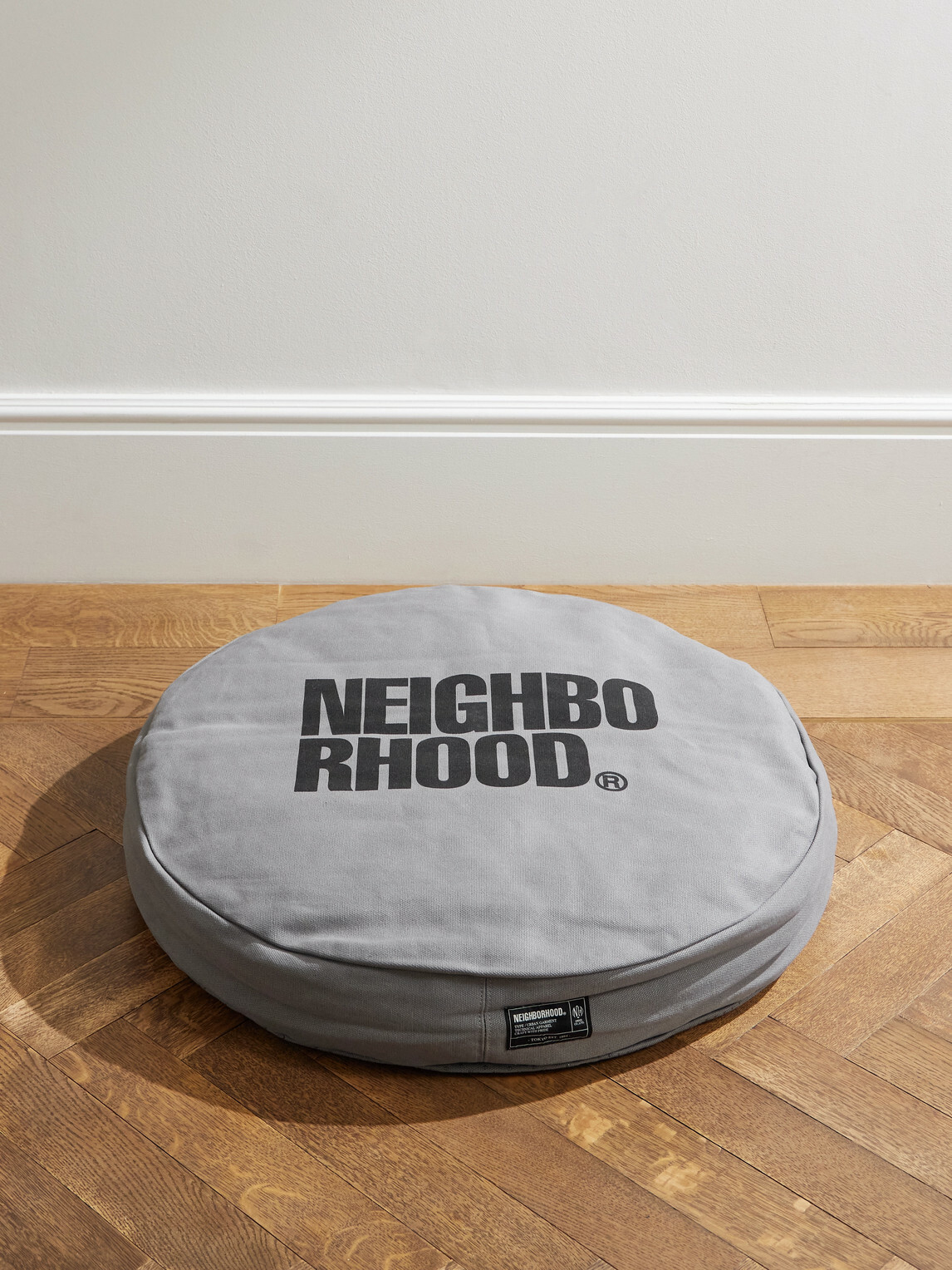 Neighborhood - Circle Logo-Print Cotton-Canvas Dog Bed