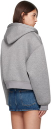 WARDROBE.NYC Gray Bonded Zip Hoodie