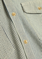 Paige Renzi Striped Denim Jacket Navy