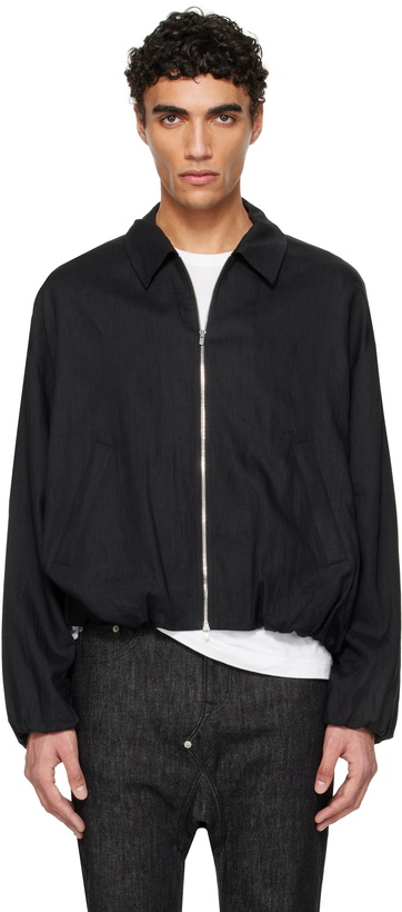 Photo: FUMITO GANRYU Black Linen Airy Jacket