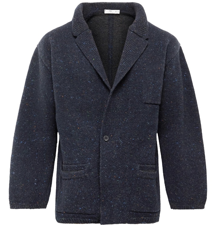Photo: Inis Meáin - Unstructured Flecked Merino Wool and Cashmere-Blend Blazer - Blue