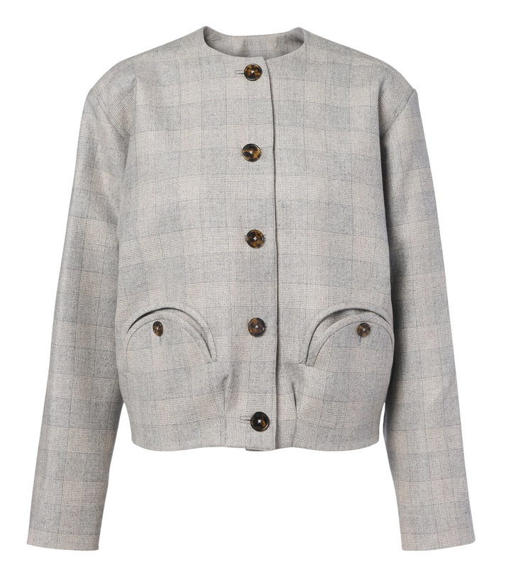 Photo: Blazé Milano Altai checked wool, silk, and cashmere jacket