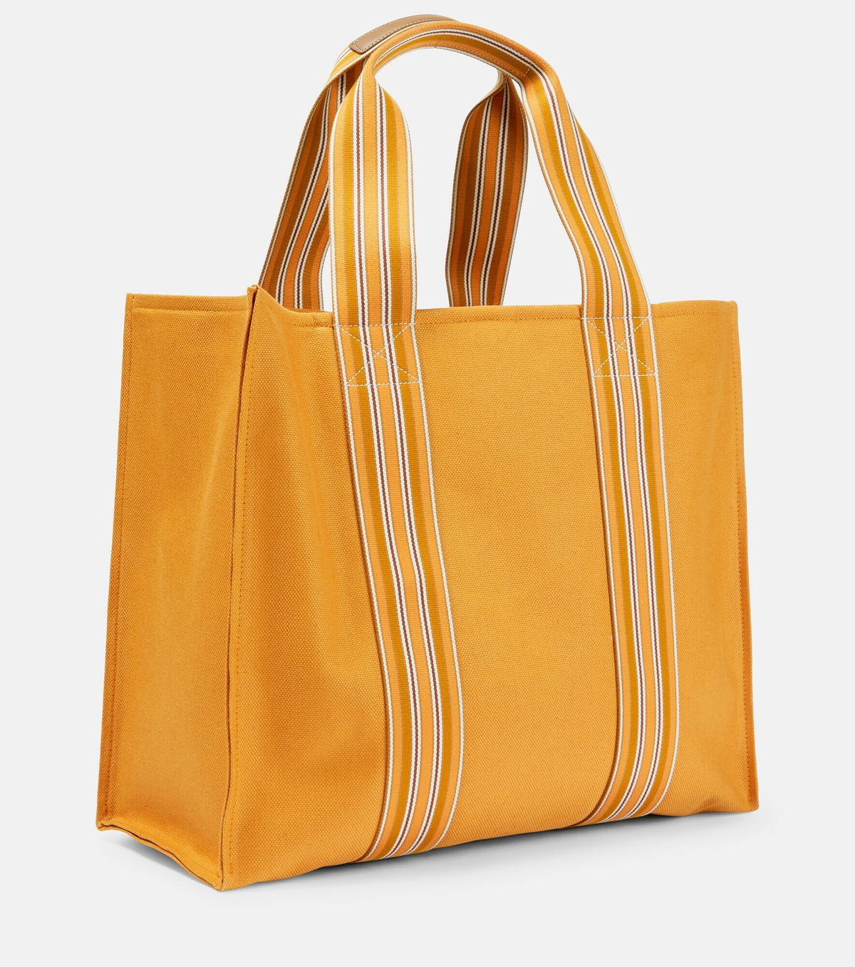 直営店【Loro Piana】The Suitcase Stripe Bag トートバッグ The Suitcase Stripe Mini canvas tote bag in multicoloured