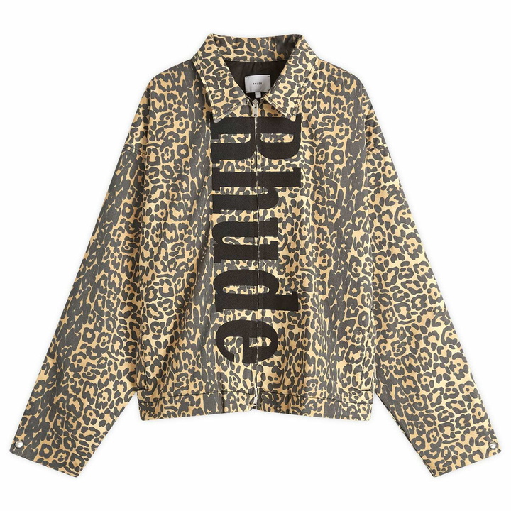 Photo: Rhude Men's Leopard Work Jacket in Black/Tan