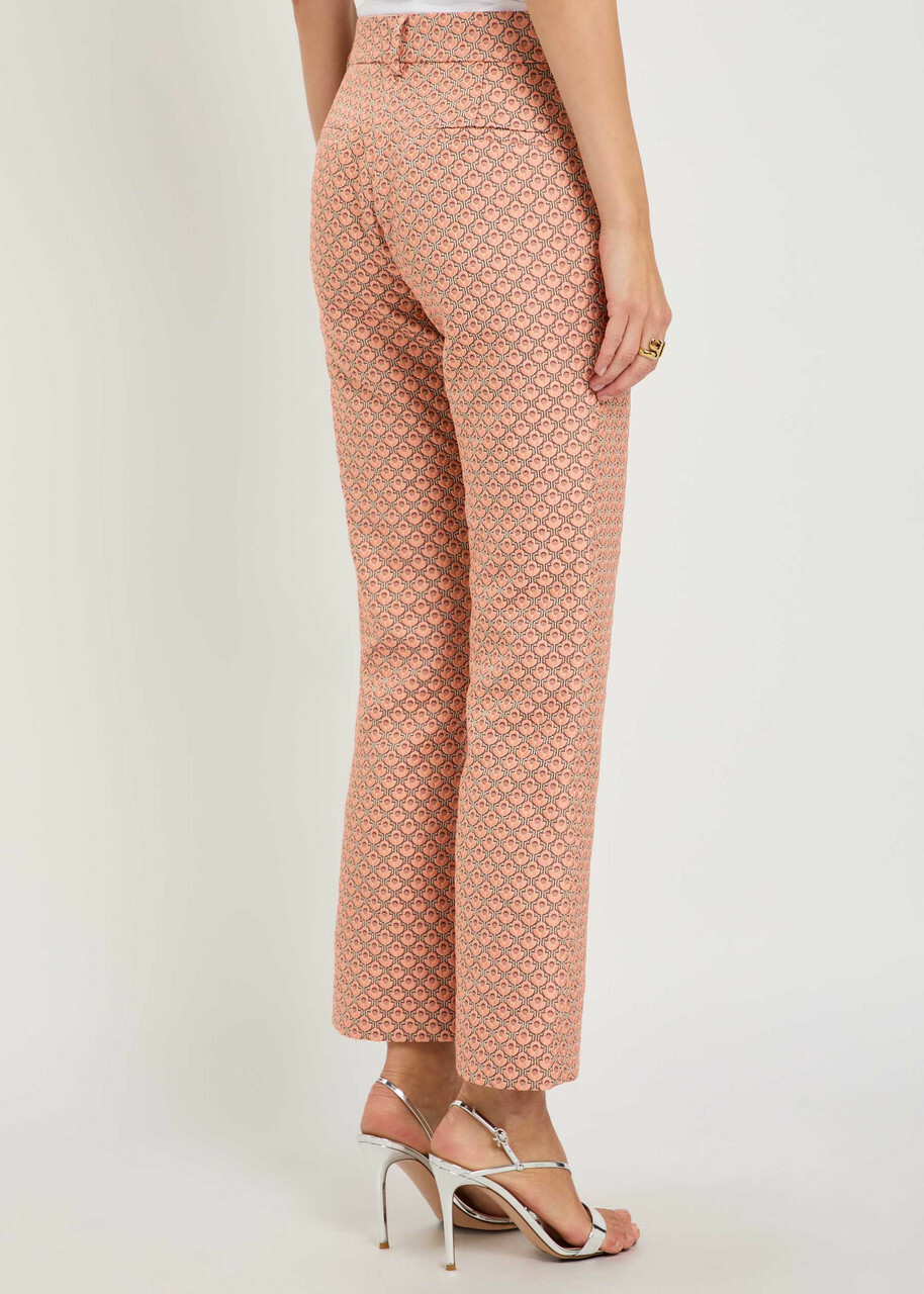 LA Double J 24/7 Tulip-jacquard Trousers Pink