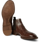 Officine Creative - Princeton Burnished-Leather Chelsea Boots - Men - Dark brown