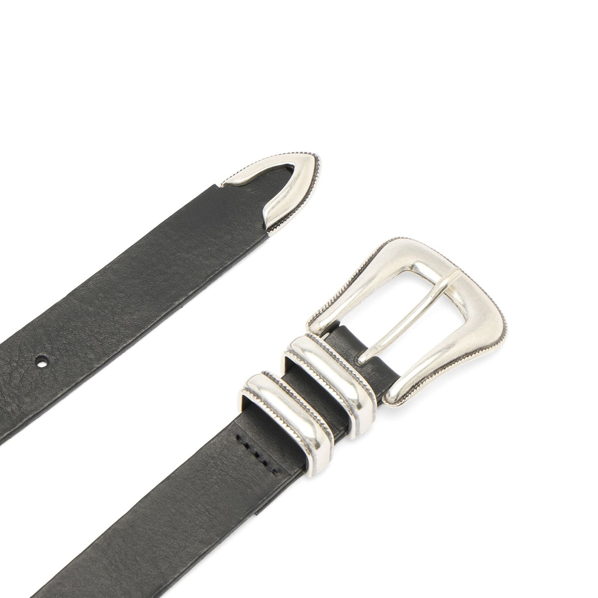 Nudie Jeans Co Men's Western Silver Belt in Black