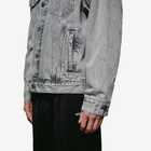 MKI Men's Denim Trucker Jacket in Washed Black